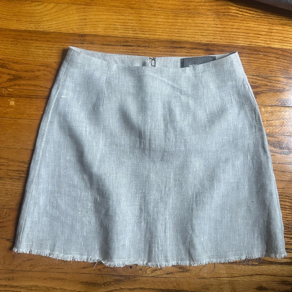 Reformation flax linen mini skirt